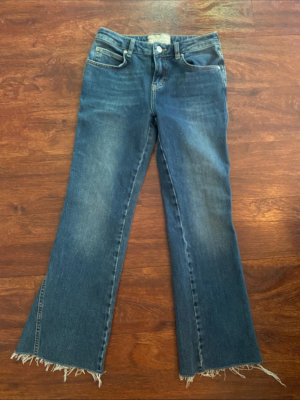 FREE PEOPLE BOHO BELL BOTTOM FLARE CROP ANKLE JEANS Size 26